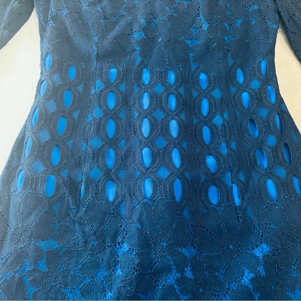 Lilly Pulitzer Macon Whitaker lace tunic dress in navy - Picture 3 of 9